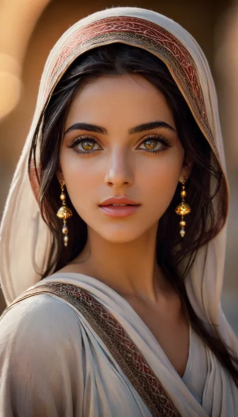 Desert princess, beautiful arabic young woman, modelo 3d de (ah, mulher) unreal engine 5 4k rendering volumetric lighting by gre...