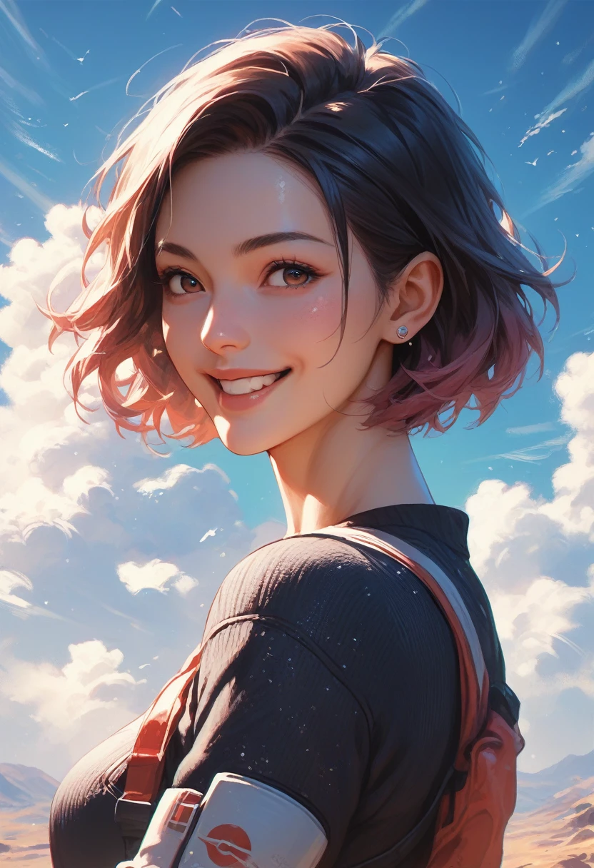 puntaje_9, puntaje_8_arriba, puntaje_7_arriba, puntaje_6_arriba, puntaje_5_arriba, puntaje_4_arriba, fuente_animado, mujer sonriendo adorablemente, Efecto nube, Efecto brillo, efecto de color cálido