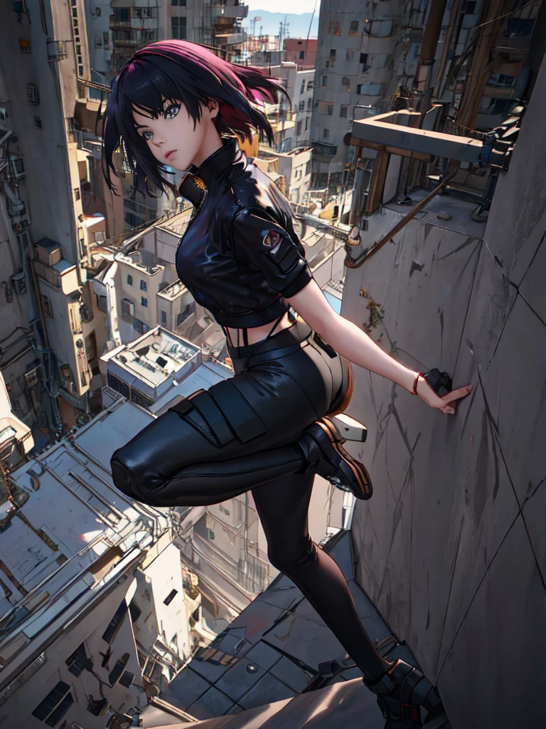 Absurd, Highest quality, One girl, alone, View your viewers, Eye focus, motoko_Kusanagi, Black jacket