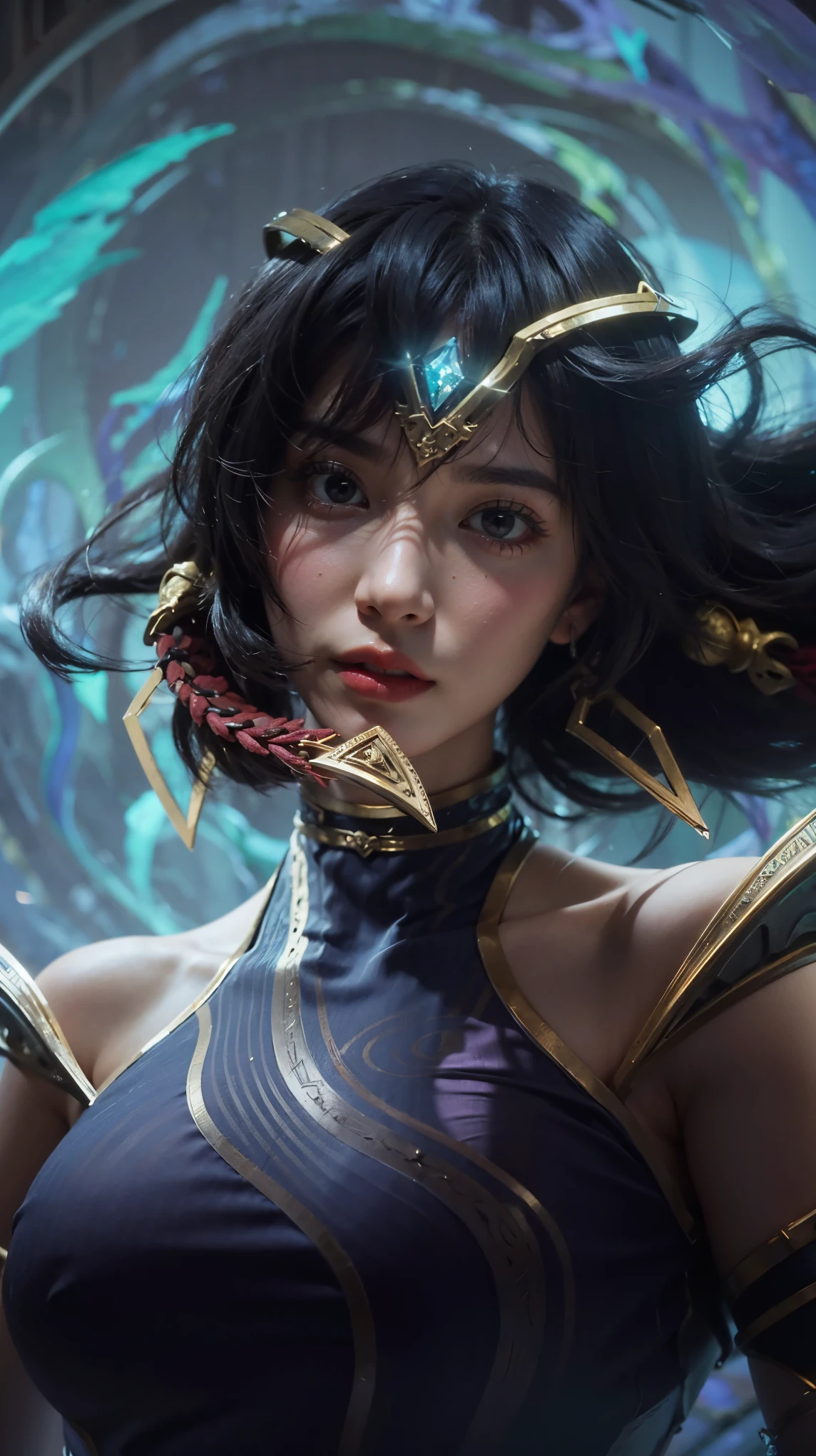 un primer plano de una niña o una mujer, Cabello detallado , big booobs ,  cinemática de los portadores de sombras, Fantasía de detalle 4k, una hermosa emperatriz de fantasía, juego cg, fantasía xianxia, xianxia hero, 2. 5 d cgi anime fantasía obra de arte, Primer plano de la diosa cinematográfica., ruan jia and artgerm, wow Fantasía de detalle 4k, personaje de fantasía hiperdetallado, alta definición, hiperdetallado,perfecto, fantástico, textura detallada de la piel facial y corporal, detalle vagina (coño), detalle ojos, detalló todo.