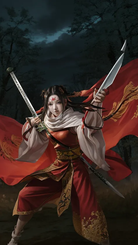 "create a highly realistic image of a female warrior resembling kyoukai from the manga series kingdom. she should have a slender...