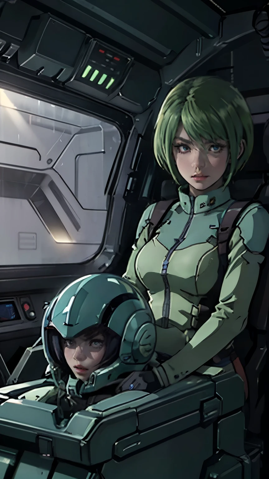 Urop、Muzu Cockpit、22 years old、woman、Zeon Pilot、Highest quality、Highest quality、Masterpiece