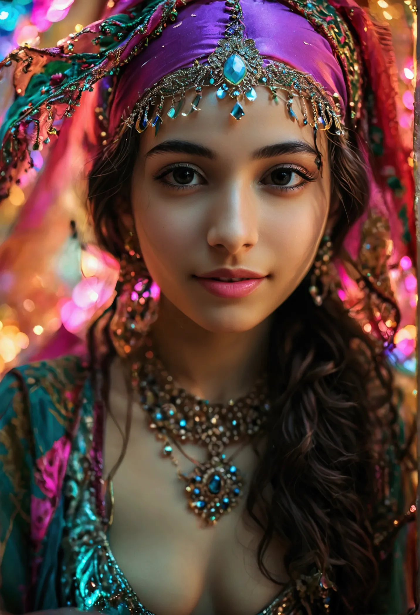 bellydancer, nsfw, ((lebanese)), ((hijabi)), masterpiece, best quality, 8k, 15yo, , raw photo, absurdres, award winning portrait...