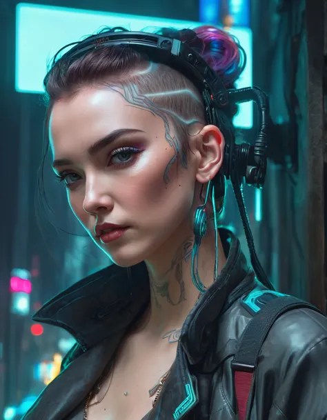 cyberpunk, movie frames, An endless future, ultra realistic, 8K, Lively, details, ZBrush, comic book illustration, Trending at A...