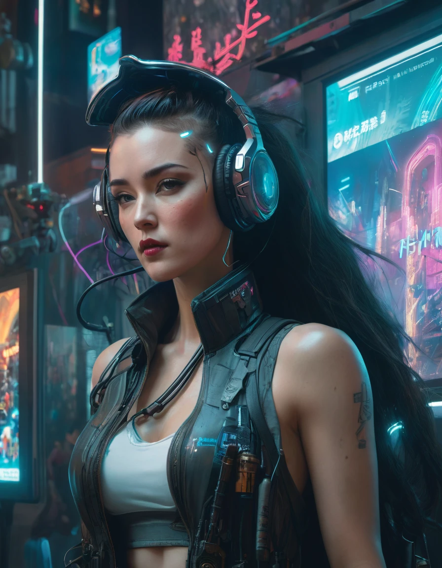 cyberpunk, movie frames, An endless future, ultra realistic, 8K, Lively, details, ZBrush, comic book illustration, Trending at ArtStation, By Peter Mohbacher, by WLOP, By Ruean Jia, By Alphonse Mucha, By Dmitry Prozorov, by Norman Rockwell,