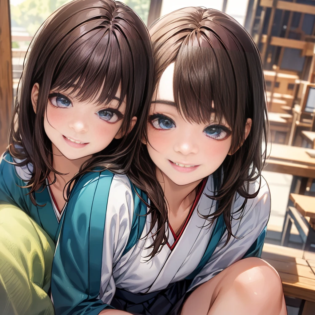 Japanese、1 student、Beautiful girl、Brown haired、Beautiful Eyes、Realistic Skin、、(8K、masterpiece)、(Realistic、フォトRealistic)、Highest quality、Very detailed、Ultra-detailed、Beauty、cute、Japanese、Laughter、Close-up portrait、Healthy Face、、Checked skirt