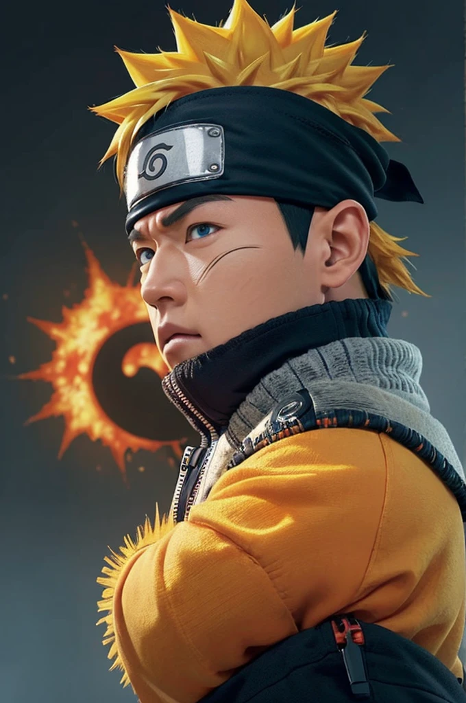 naruto, naruto uzumaki, Create a mascular naruto uzumaki avatar, 閉じた壁の外観. Inspired by naruto uzumaki from naruto, 写真 (写真realism) (現実的) (ウルトラHD) (8k壁紙) (より細かいディテール) (顔の細部まで)