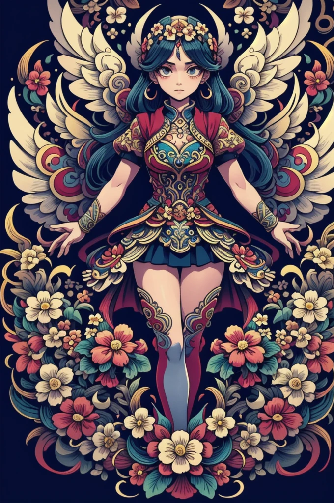 (masterpiece, top quality, best quality, official art, beautiful and aesthetic:1.2), a stunning art, abstract, flowery, centered, intricate, highly detailed, breathtaking beauty, precise line art, vibrant, comprehensive, cinematic, deep shadows, an hourglass with wings on it