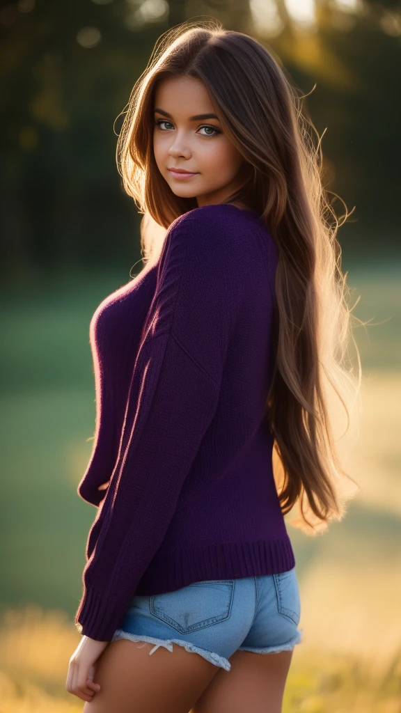 Beautiful realistic girl with blue long hair... ,..... ,Close-up of clean skin with detail ,full length,in short red and black mini shorts and a pink blouse,on a purple background,high quality 8k, high quality с высоким разрешением, Rich colors, Soft light, Super detailed photos. high quality, 8k Ultra HD, High Definition, Noise suppression, яркие Rich colors.. high quality, 8k Ultra HD, High Definition,