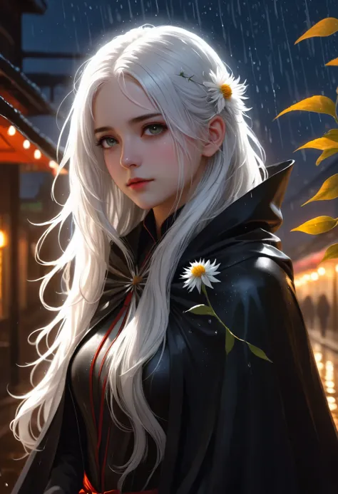 1 girl,solitary,1 girl,solitary,((beautiful and delicate eyes)), (detailed lighting),depth of field,(white hair),silver eyes,hai...