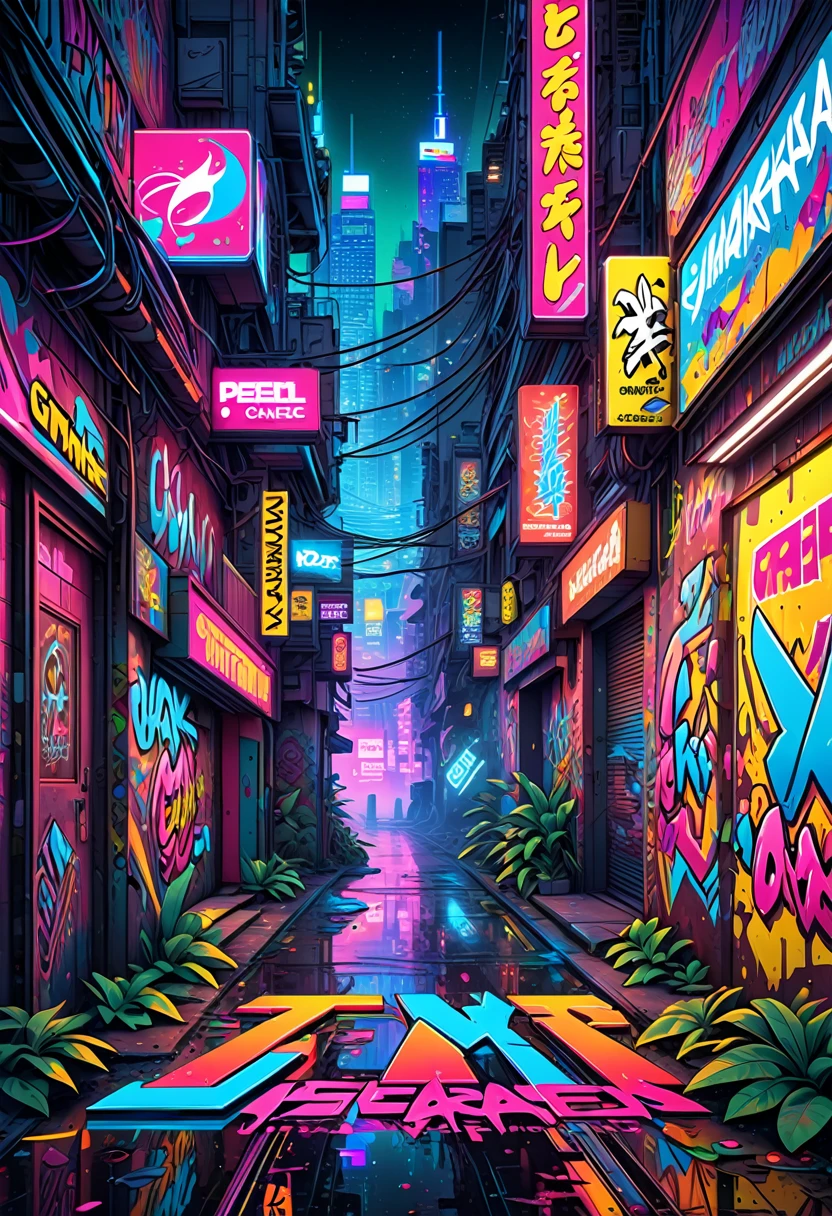 Banana shape with prominent white outline, deep matte black base peel symbolizing the dark streets of Night City, intricate blue neon circuit lines running across the surface resembling cybernetic implants, graffiti style. Near the tip, the "Samurai" logo designed in a graffiti font. Scattered across the peel are stickers of in-game brands like Arasaka and Militech, and gang symbols like "The Moxes," all depicted with a street art aesthetic. Modernized tribal tattoo motifs and hacking icons in vibrant red and green neon graffiti style. Sections with light effects mimicking the neon lights of Night City, with a pulsating spray-paint effect around the circuits. Near the base, a small metallic chrome-plated label with the inscription "Cyber Choice" in a graffiti font. The design is vibrant, edgy, and high-tech, capturing the futuristic and dystopian ambiance of Cyberpunk 2077. The sticker has no background; all elements are contained within the banana shape, nothing extends beyond the edges. The overall look should be pixel perfect, hyper HD, ultra modern, and integrated into a cohesive design. The style combines the rebellious spirit of street art with the sleek, neon-lit aesthetic of the cyberpunk genre, achieving a detailed and immersive visual effect. Resolution 8K, ultra grand angle, highly detailed, graffiti-inspired, street art aesthetic, cyberpunk vibe, high-resolution, pixel perfect.
