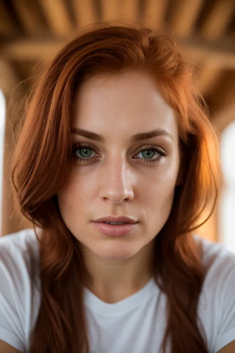 photo,8k,sharp focus,beautiful woman,close up,t-shirt,(detailed eyes:0.8),(looking to the camera:1.4),(of the highest quality),(...