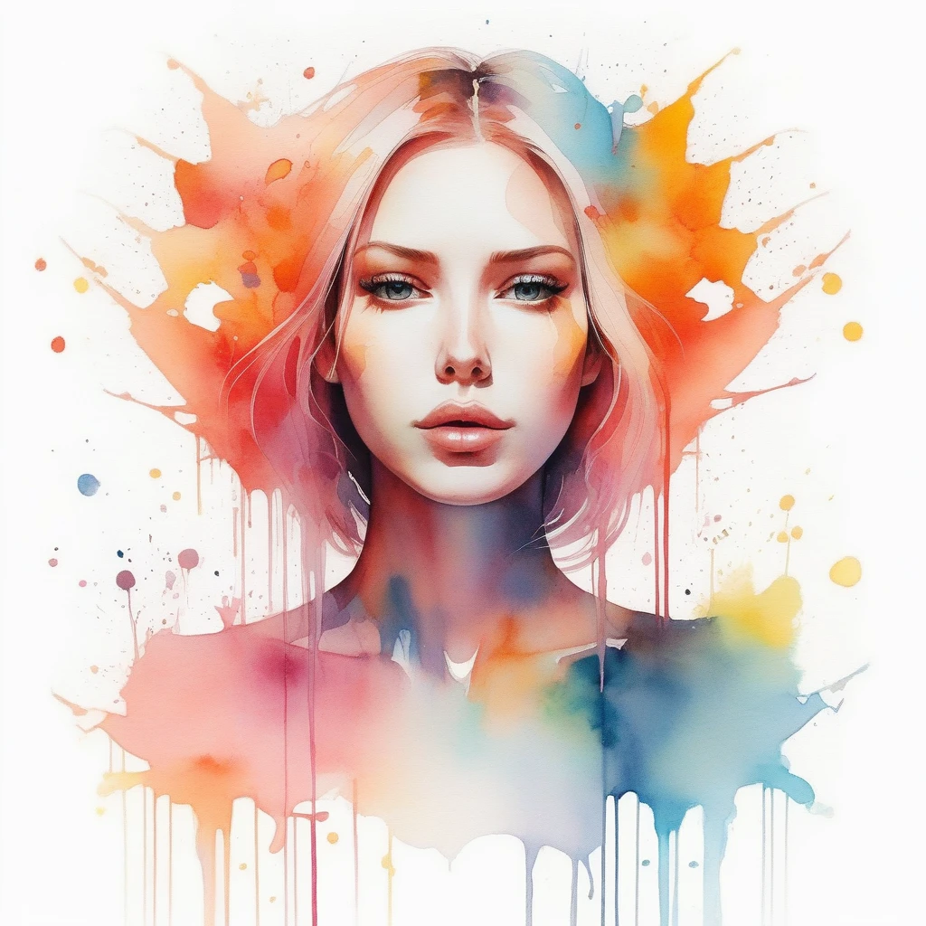 woman with agnes cecile, glowing design, pastel colors, ink drops, autumn lights