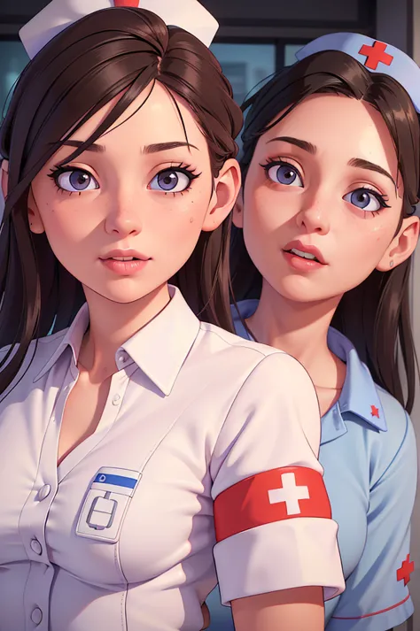 phothorealistic image of (a woman:1.1) a girl in a nurse uniform (from behind) (best quality,4k,8k,high resolution,masterpiece:1...