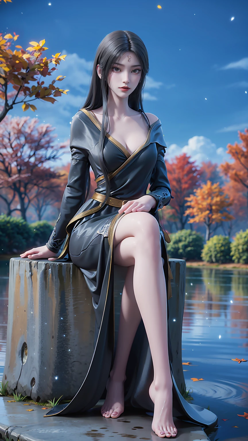 Araffe lady in black dress sitting on ledge over pond, seductive Tifa lockhart portrait, Tifa, Beautiful and charming anime woman, Popular on cgstation, Tifa lockhart, Beautiful goddess, glamorous Tifa lockheart, Japanese Goddess, Realistic anime girl rendering, Anime Goddess, Beautiful fantasy queen, Attractive anime girl, Popular on cgstation内容