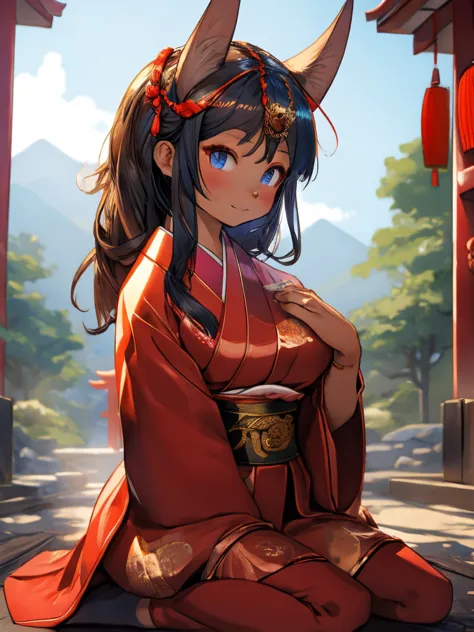 horny girl japanese shrine costume add_detail