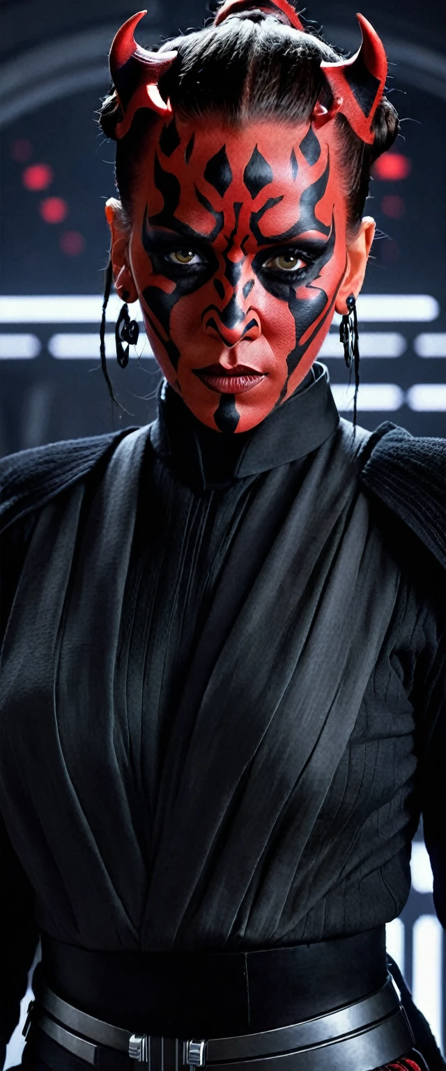 Cinematic Star wars. Darth maul but as woman. Female character - SeaArt AI