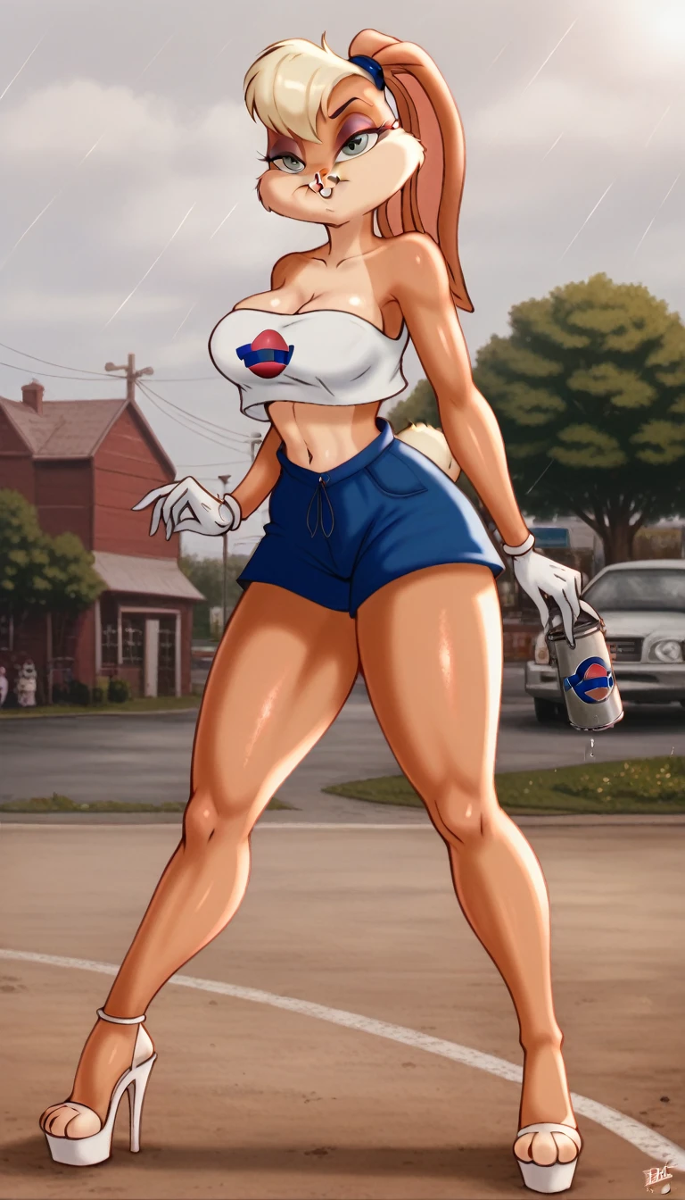 masterpiece, best quality:1.2), Lola Bunny, fullbody, extra large breasts -  SeaArt AI