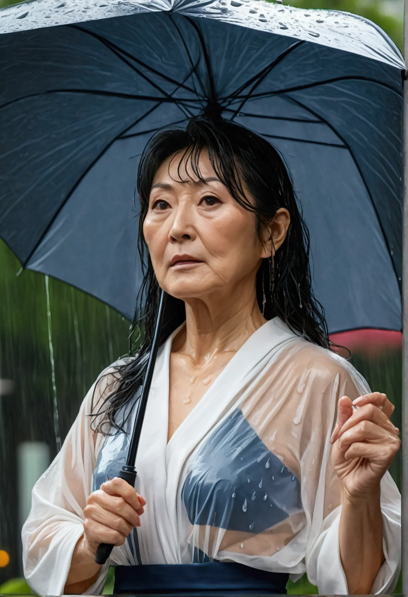 ((highest quality)), ((8K)), ((masterpiece: 1.3)), (Perfect appearance), (Photorealism: 1.6), 
(A 60-year-old Japanese mature wo...