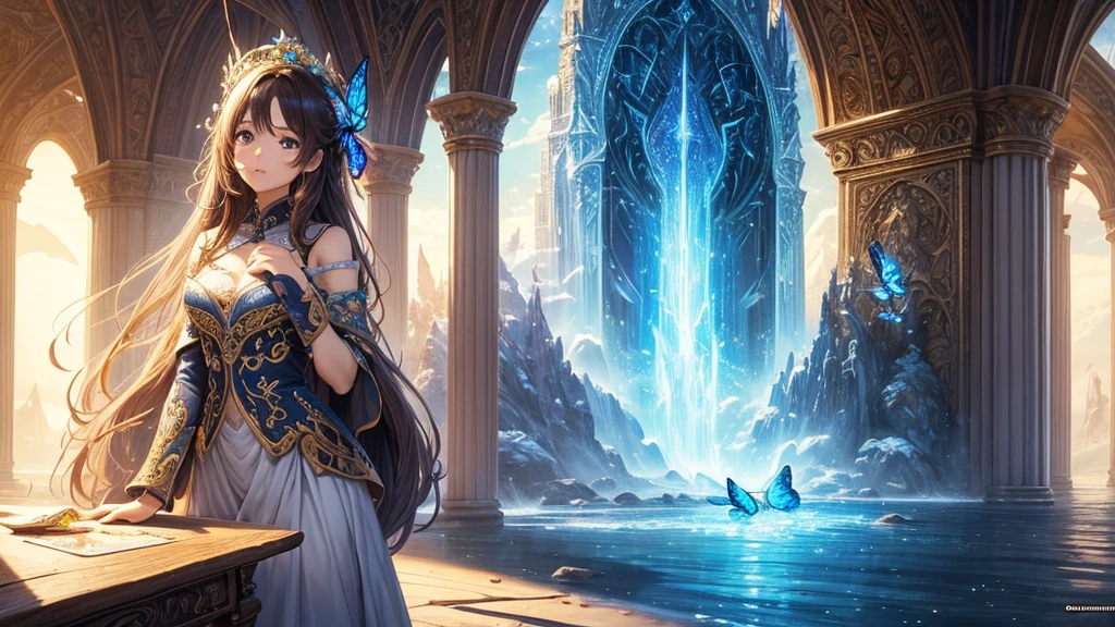 make it perfect to put on the cover of the channel on YouTube,((highest quallity)),(ultra-high resolution),(very detailled),(Detailed Description),((The best CG)),(a masterpiece),ultra-detailed art,amazing drawing art,(Fantasy art with intricate details:1.5), Utopia of eternal spring,Colorful butterflies、The blue sky stretches infinitely、clear flow、Little Flower々、a person in the middle
