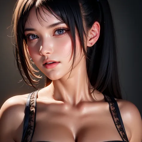 a woman in uniform, sexy pose, photorealistic, extremely detailed face and eyes, beautiful skin, detailed clothing, dramatic lig...