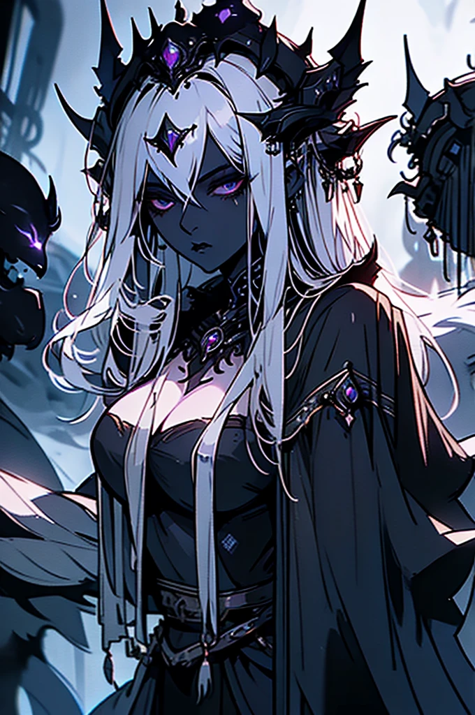 These dark elve once lived under the sun, she was exiled underground, where her skin turned black like heir soul. The cruel drow live in large caste-dominated cities. No wonder the drow have become such good warriors and wizards.