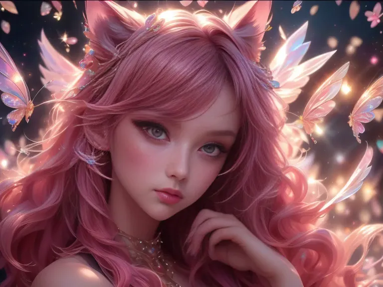 (best quality, 8k, masterpiece, hdr, soft lighting, picture perfect, realistic, vivid), cat girl (1.0), cat girl with red hair a...