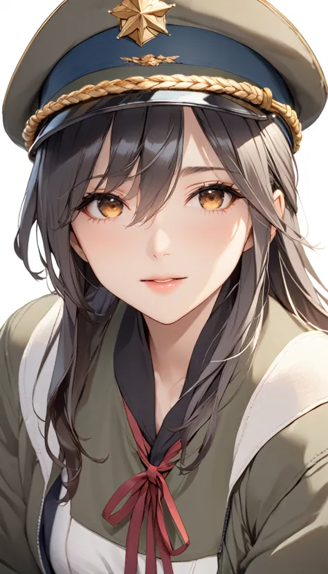 masterpiece, high resolution, haruna-kancolle, looking at me, high resolution face, (high resolution eyes)