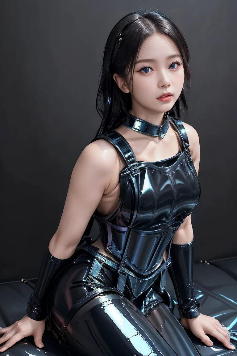 SeaArt Bot Txt2Img Default 11:45:57 Expires in 29 Day(s) (nsfw:1.3),Best Quality, (ultra Realistic), (1girl:1.8), (wet short hair girl), with fair skin and seductive blue-eyes, (wrapped Harness fashion art, oiled and shiny theme:1.8), (oily skin, shiny skin, wet skin, damping skin, Skin that shines with oil), detailed face, huge eyes, very small face, detailed eyes, big eyes, dropy eyes, Double eyelid, Glossy eyes,(Function Emoji), BREAK (black theme:1.4), ((Wearing Very cramped and very tight oiled rubber)), (Sleeveless, beautiful Triangular and Geometric tite rubber, tite rubber very micro bikini, micro t-back:1.4), (complex cut out:1.3), (stomach skin:1.6), (complex thin rubber tite Harness, rubber Harness wrapped around the body, Suspenders:1.6), (lots of harness accessory:1.4), (High-legs rubber stockings:1.2), (Detailed oily rubber:1.6), Adopt a curvaceous posture, (in a concrete), BREAK looking viewer, High position large breasts, oily udder、oily breast, Ingrained skin, ingrown breast, meat caught in the clothing, meat stuck to the clothing, (abs:1.2), bold exposure、(oily skin), (big muscular buttocks, exposed buttocks:1.2), captivate your audience, sitting, random sexy pose, female leopard sexy pose, Adopt a curvaceous posture, (Perfect black background),(refraction of white lighting:1.2),