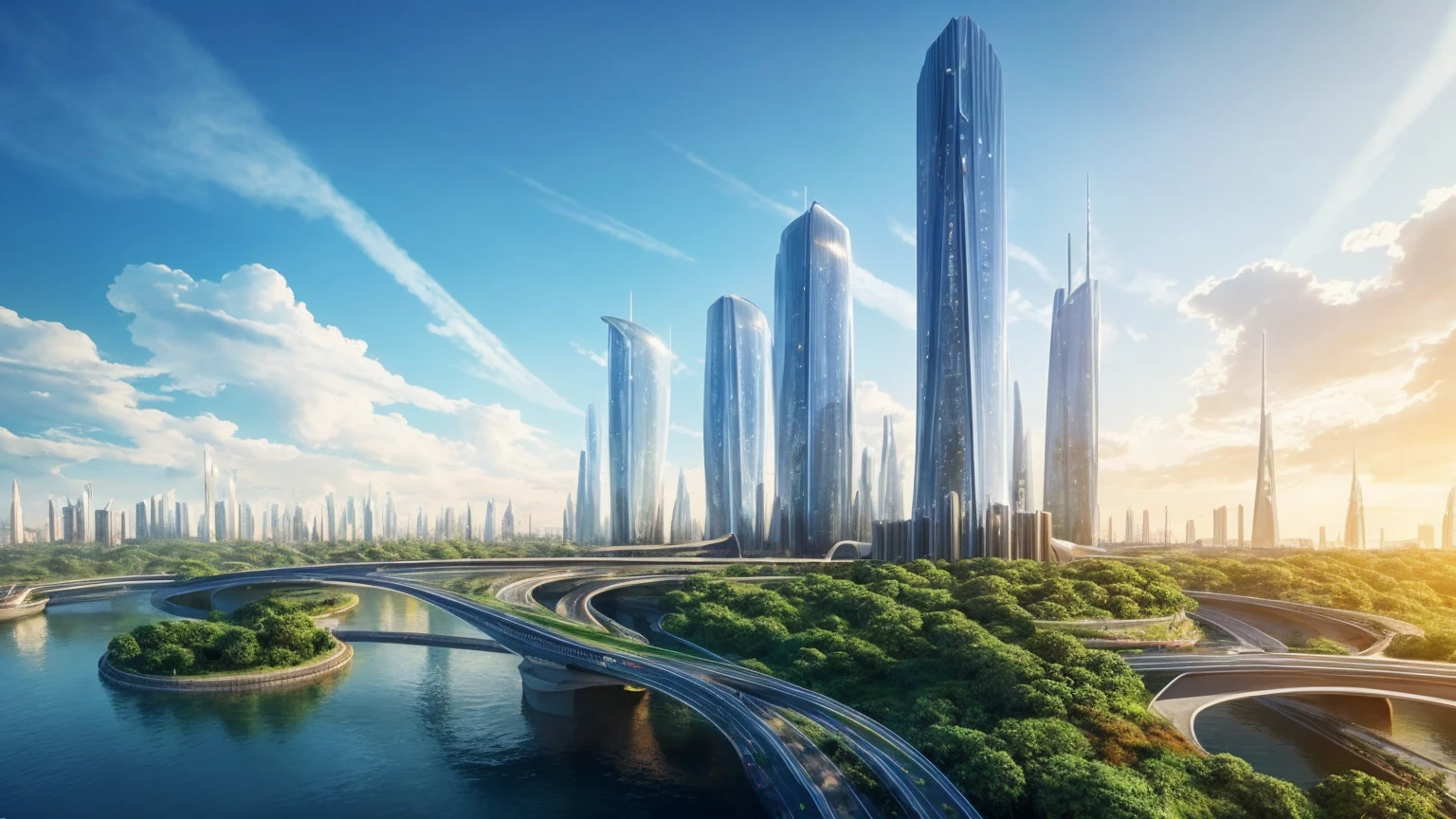 (Best quality,4K,8K,A high resolution,Masterpiece:1.2),Ultra-detailed,(Realistic,Photorealistic,photo-realistic:1.37),Futuristic floating city,Futuristic technology,Huge urban high-tech tablet platform,Airship,Floating in the sky,Futuristic city,Small airships around,High-tech hemispherical platform,Colorful lights,Advanced architecture,modernn architecture,skyscrapper,Access the cloud,Scenic beauty,view over city,Impressive design,Blend seamlessly with nature,energetic and vibrant atmosphere,Futuristic transportation system,Parking is suspended,Transparent path,Lush greenery,Sky gardens,cascading waterfalls,Magnificent skyline,reflections on the water,Sparkling river,Architectural innovation,futuristic skyscrapers,Transparent dome,The shape of the building is unusual,Elevated walkway,Impressive skyline,Glowing lights,Futuristic technology,Minimalist design,Scenic spots,Panoramic view,Cloud Piercing Tower,Vibrant colors,epic sunrise,epic sunset,Dazzling light display,magical ambiance,The future city,Urban Utopia,LuxuryLifestyle,Innovative energy,sustainable development,Smart city technology,Advanced infrastructure,Tranquil atmosphere,Nature and technology live in harmony,Awesome cityscape,Unprecedented urban planning,Architecture connects seamlessly with nature,High-tech metropolis,A cutting-edge engineering marvel,The future of urban living,Visionary architectural concept,Energy-efficient buildings,Harmony with the environment,A city floating above the clouds,Utopian dreams become reality,The possibilities are endless,State-of-the-art transportation network,Green energy integration,Innovative materials,Impressive holographic display,Advanced communication system,Breathtaking aerial view,Quiet and peaceful environment,Modernist aesthetics,Ethereal beauty