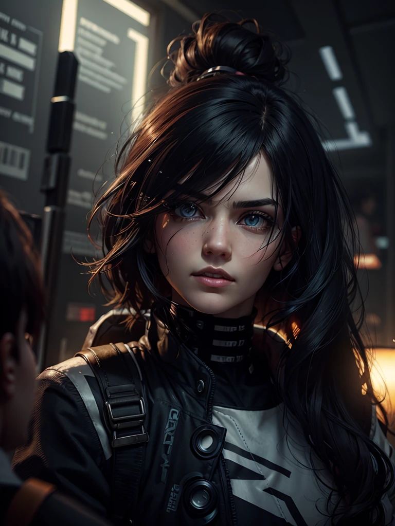 Change background ultra realistic image cyber punk realistic face