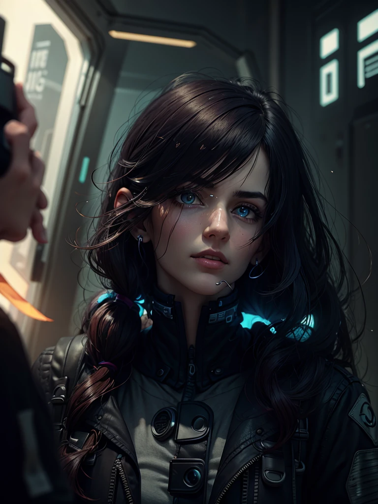 Change background ultra realistic image cyber punk realistic face