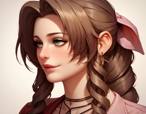 (best quality), (very aesthetic), (ultra-detailed), (best illustration),Aerith in heat