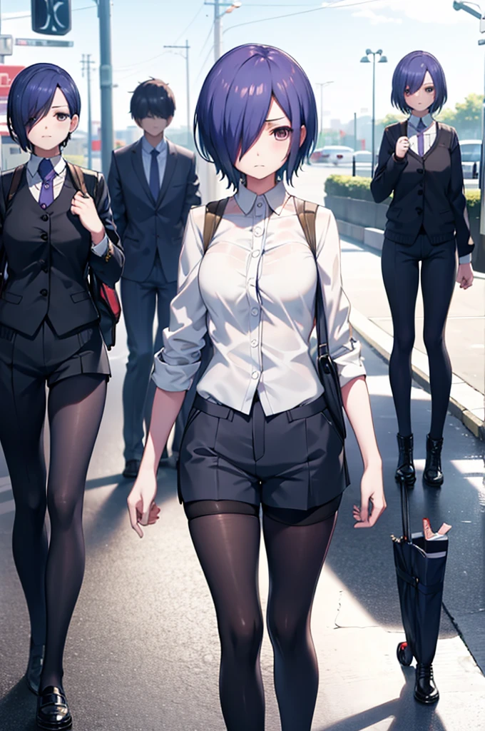 Kirishima Touka, embarrassed, looks away