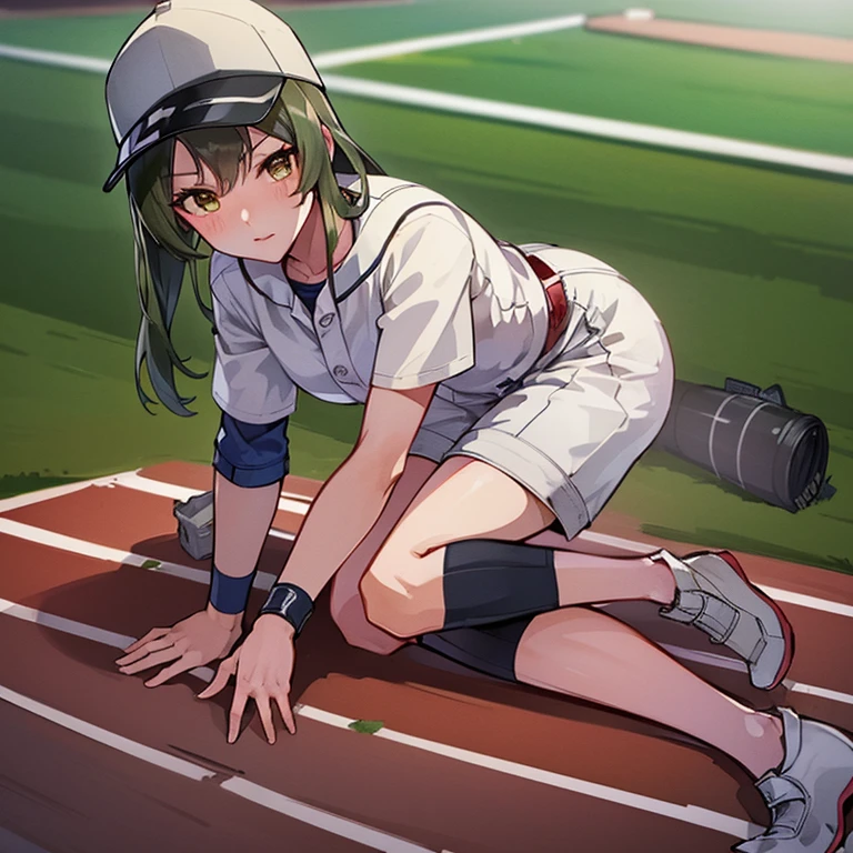 
ZuikakuKC,(masterpiece:1.4),(best quality:1.4), (amazing), (great illustration:1.4), (ultra-detailed:1.4), (art CG, 8K),full body,blush,KonishiCSA,
(Baseball uniform:1.4),1girl solo,baseball cap,(baseball stadium:1.4),
