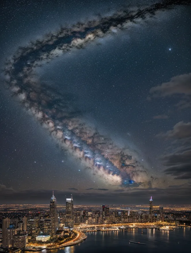 The Milky Way Galaxy in the Odaiba Sky