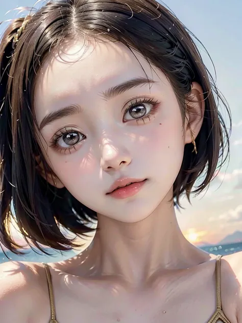 One Girl，(1人のとてもcute女の子:1.3)，masterpiece，Highest quality，High resolution，From below，Low - Angle，Photorealistic，RAW Photos，Ray Tr...