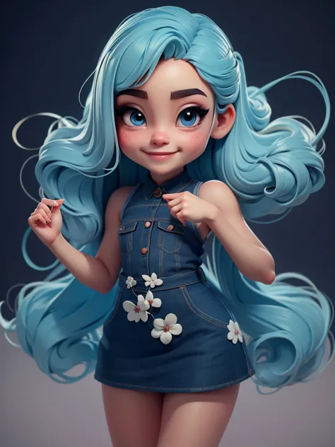 baby girl cute chibi style, fashion style 2023, stylish theme, linda, expressive, glad, beautiful smile, beautiful straight hair...