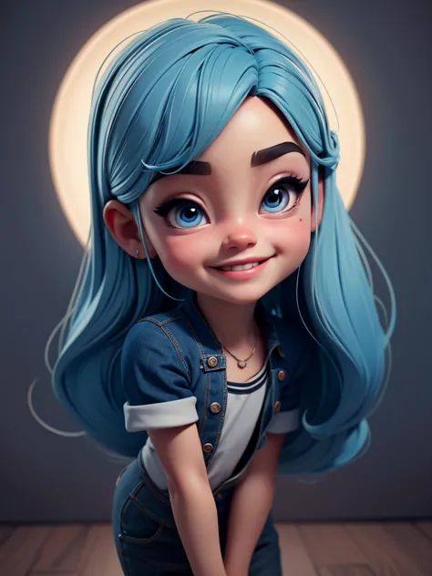 baby girl cute chibi style, fashion style 2023, stylish theme, linda, expressive, glad, beautiful smile, beautiful straight hair...