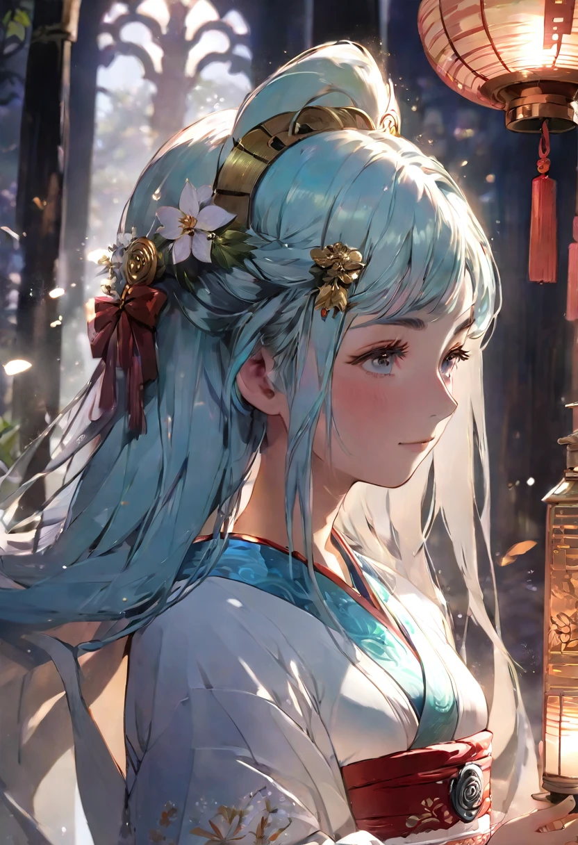 (1girl:1.3),solo,__body-parts__,, official art, unity 8k wallpaper, ultra detailed, beautiful and aesthetic, beautiful, masterpiece, best quality,Fantastical Atmosphere, Calming Palette, Tranquil Mood, Soft Shading,, Miko priestess, charm spell, talisman familiar, shrine maiden duties, blow job