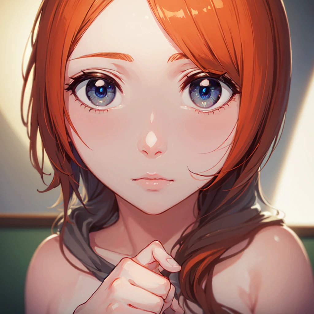 inoueorihime, Inoue Orihime, cabelo longo, cabelo laranja, (olhos cinzentos:1.5), nu, NSFW, naked
QUEBRAR looking at viewer, foco no peito,
QUEBRAR indoors, sala de aula,
QUEBRAR (obra de arte:1.2), melhor qualidade, Alta resolução, papel de parede da unidade 8k, (ilustração:0.8), (lindos olhos detalhados:1.6), rosto extremamente detalhado, iluminação perfeita, CG extremamente detalhado, (mãos perfeitas, anatomia perfeita),