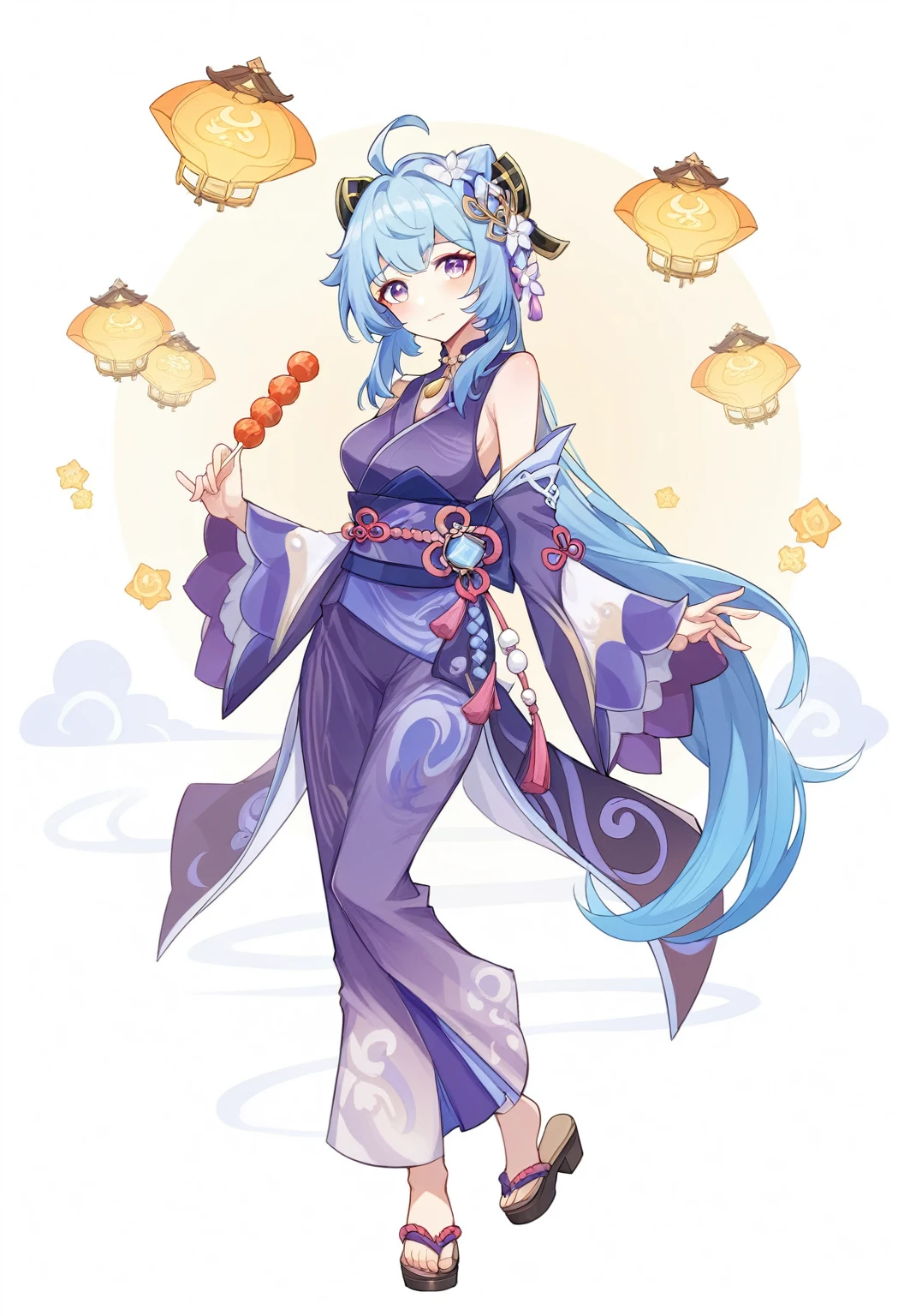 anime girl in a kimono outfit holding a candy, onmyoji detailed art, keqing from genshin impact, ayaka genshin impact, onmyoji, onmyoji portrait, lunar themed attire, ayaka game genshin impact, anime moe artstyle, cute anime waifu in a nice dress, zhongli from genshin impact, full body xianxia