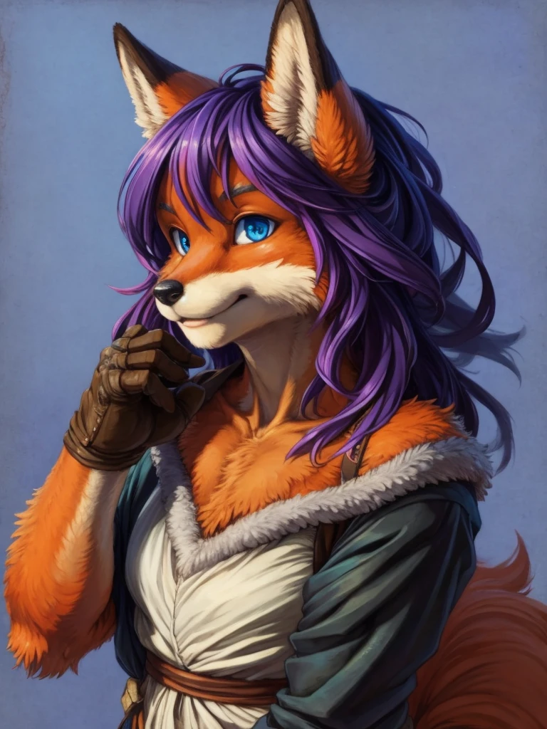 (masterpiece), (best quality),Woman ((anthro)) , (fox girl),1girl,solo,(sharp focus),((look at viewer))EdobWerewolf,mature female, (rogue outfit), perfect eyes,eyeshadow, dr comet,pochincoff,Pixelsketcher, (mayosplash), (wamudrawasterpiece),cutesexyrobutts, hioshiru,kingbang,shiny skin, (detailed orange fur:1.3),old school fantasy art,((simple background:1.0))