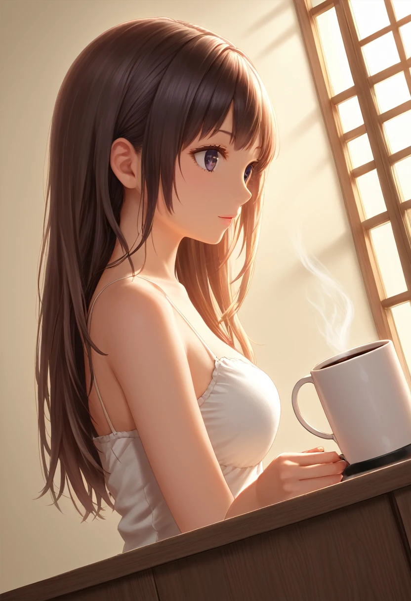 detailed illustration, (front view), (side view),dynamic angle, ultra-detailed, illustration, clean line art, shading, anime, detailed eyes, detailed face, beautiful face, dramatic lighting, detailed illustration, dynamic angle, ultra-detailed, illustration, masterpiece, masterwork, beautiful,

A white coffee mug with thick black coffee in it