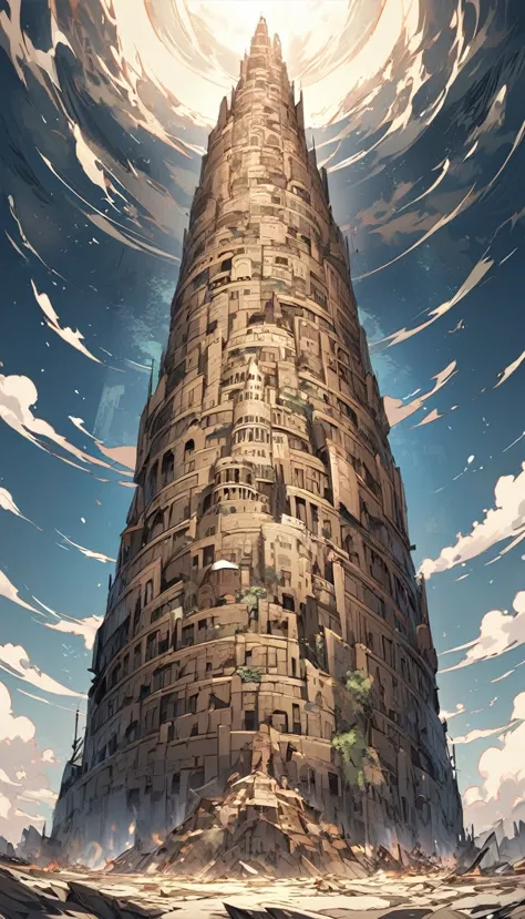 The Tower of Babel 1000 years after the extinction of humanity