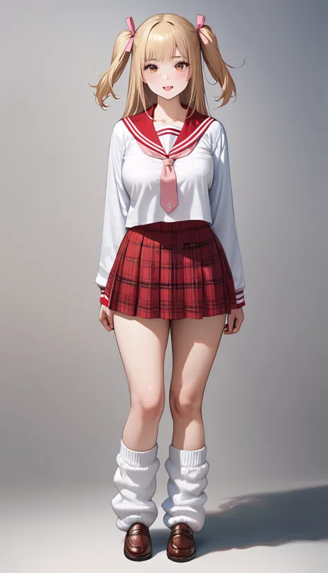 sailor short shirt with a wide open collar, full body standing portrait, (masterpiece, super realistic, super details, super hig...