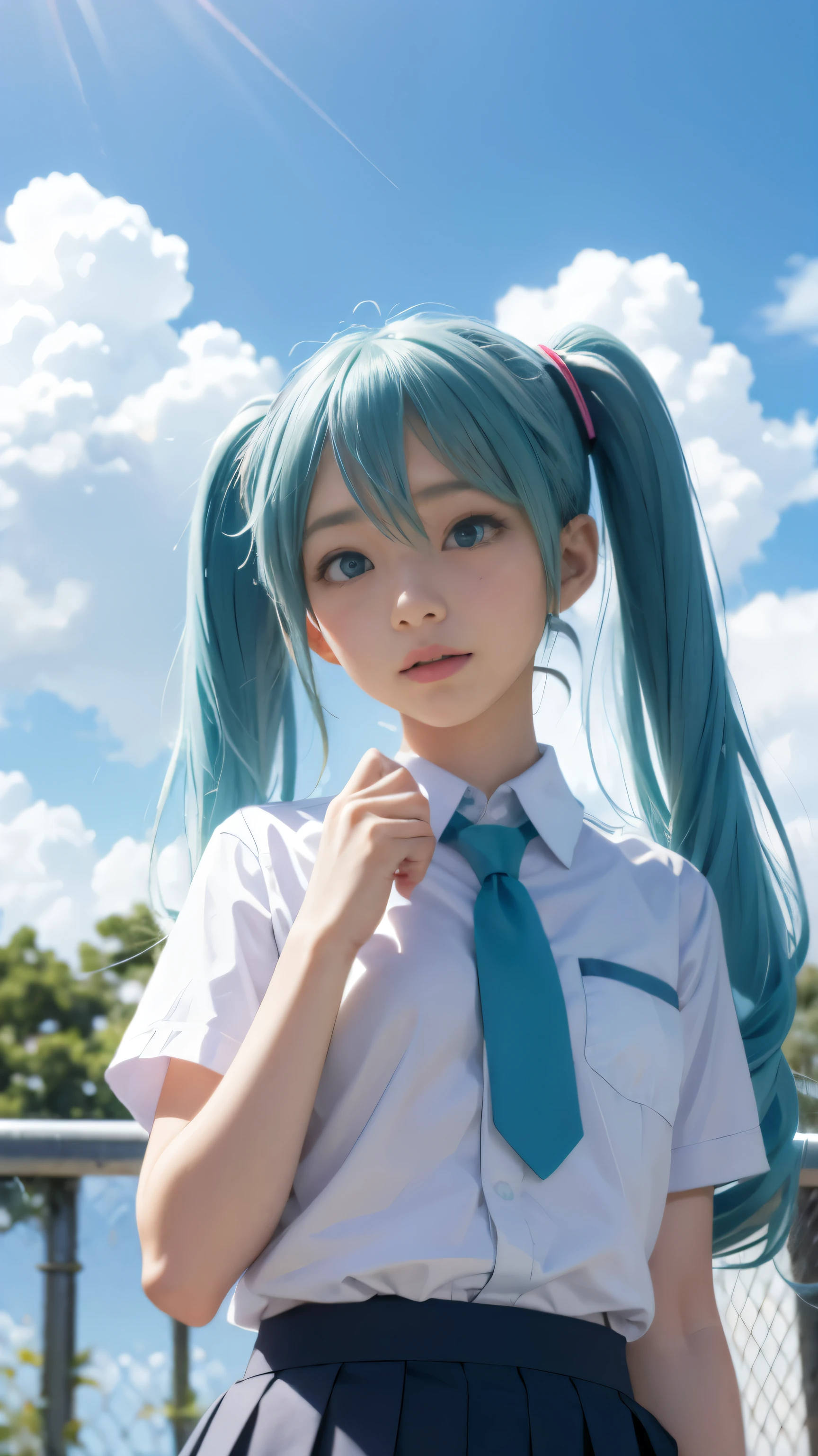 hatsune miku、Summer sky、Cumulonimbus、