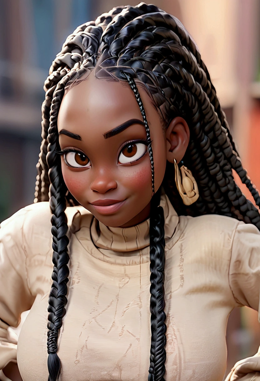 (masterpiece:1.2), (best quality), (ultra detailed), (8k, 4k, intricate),(half-body-shot:1), (highly detailed:1.2),(detailed background:1.2),((big breasts)),((smiling,plump lips))Cute dark skin girl with bleached blond braids posing for a photo, sunglasses on her forehead, ☁🌪🌙👩🏾, portrait of ororo munroe, a girl with blonde hair, her hair is platinum yellow, taken in the early 2020s, photo of a black woman, young black woman, black young woman, box braids, with brown skin, african american young woman taken in the early 2020s, photo of a black woman, young black woman, black young woman, box braids, with brown skin, african american young woman