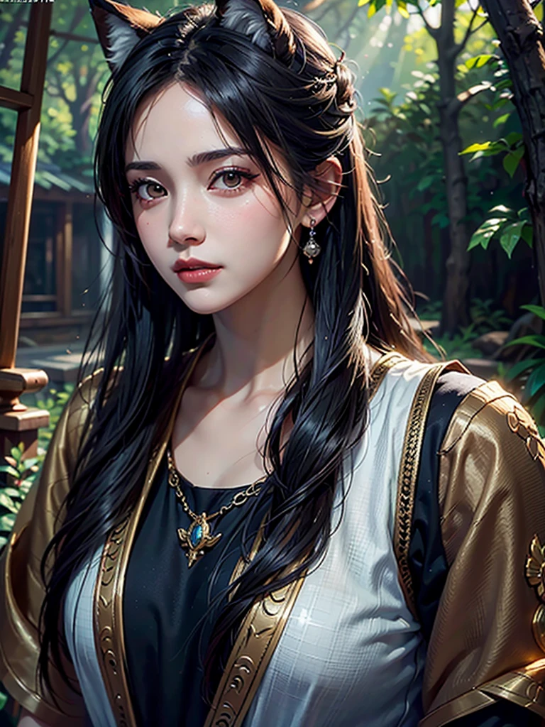 wolf, animal, black hair, shord hair, path, wilderness, masterpiece, light, expert, insanely detailed, 4k resolution, sharp, closeup portrait
splash art, digital art, concept art, john william waterhouse, vibrant, cheerful