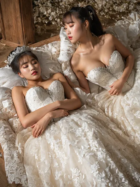 a provocative and sensual image unfolds before us. two korean girls, 22 years old, lie asleep in a deep, black coffin surrounded...